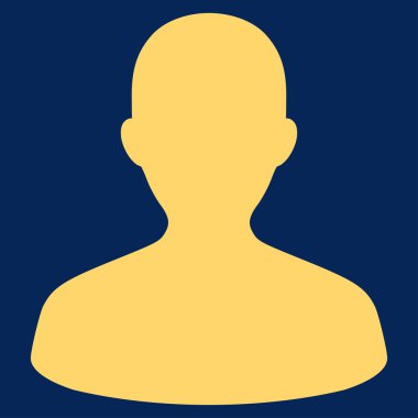 Kullanıcı düz sarı renk simgesi