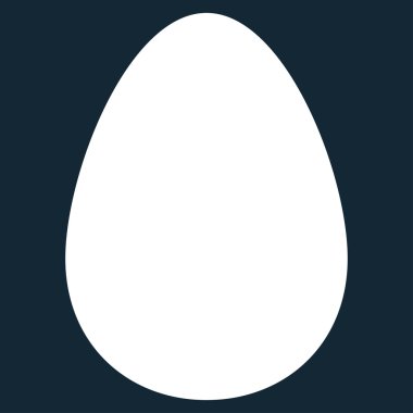 Yumurta düz beyaz renk simgesi