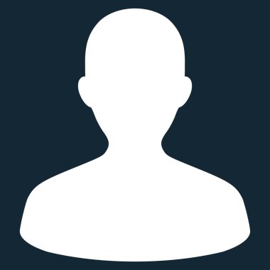 Kullanıcı düz beyaz renk simgesi