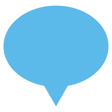 Afiş düz mavi renk simgesi