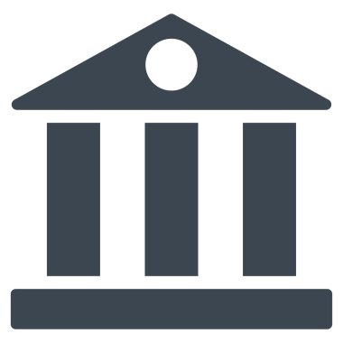 Banka düz düz mavi renk simgesi