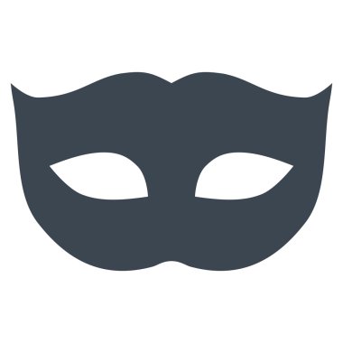 Gizlilik maske düz düz mavi renk simgesi