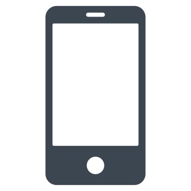 Smartphone düz düz mavi renk simgesi