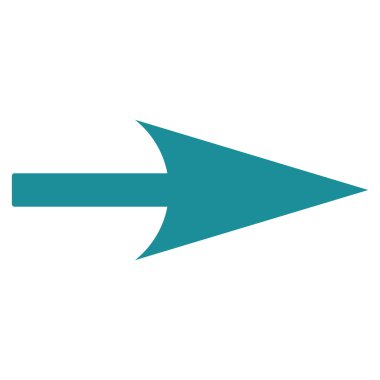 Ok ekseni X düz yumuşak mavi renk simgesi