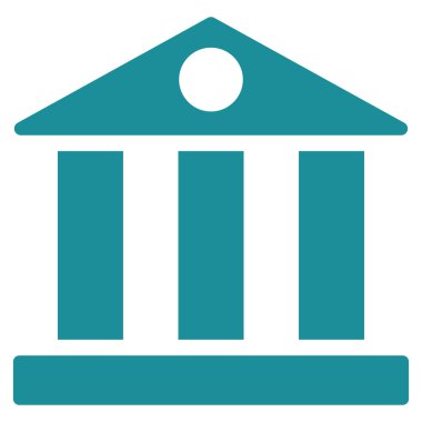 Banka düz yumuşak mavi renk simgesi