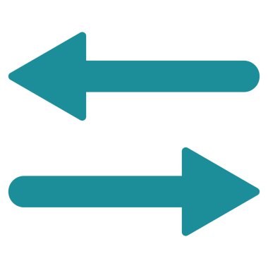 Arrows Exchange Horizontal flat soft blue color icon