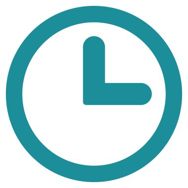 Saat düz yumuşak mavi renk simgesi