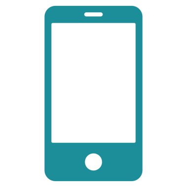 Smartphone düz yumuşak mavi renk simgesi