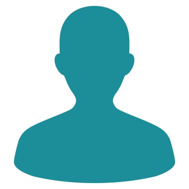 Kullanıcı düz yumuşak mavi renk simgesi