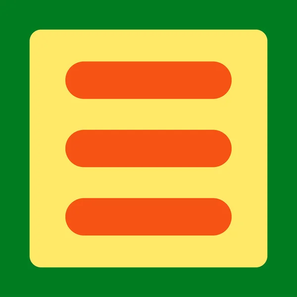 Empiler les couleurs plates orange et jaune bouton arrondi — Image vectorielle