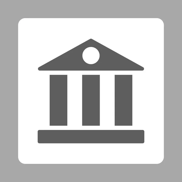 銀行フラット暗い灰色と白の色の丸いボタン — ストックベクタ