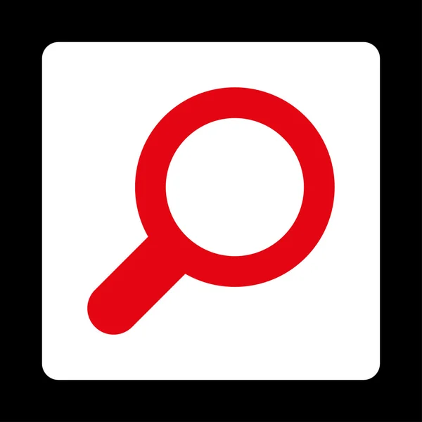 Tlačítko Zobrazit ploché červené a bílé barvy, zaoblený — Stockový vektor