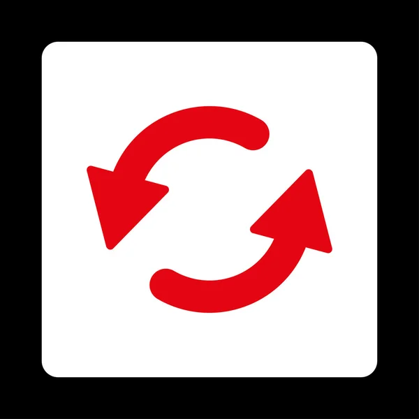 Ccw επίπεδη κόκκινα και λευκά χρώματα και στρογγυλεμένες κουμπί ανανέωσης — Διανυσματικό Αρχείο