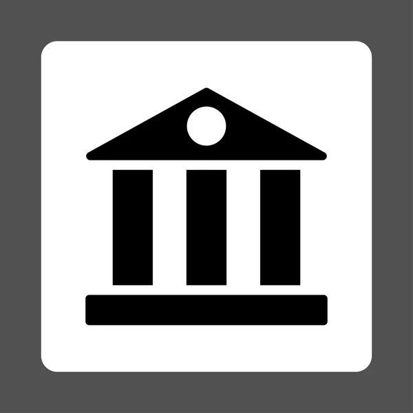 Bankovní ploché černé a bílé barvy, zaoblené tlačítko — Stockový vektor