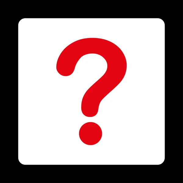 Question plat rouge et blanc couleurs bouton arrondi — Image vectorielle