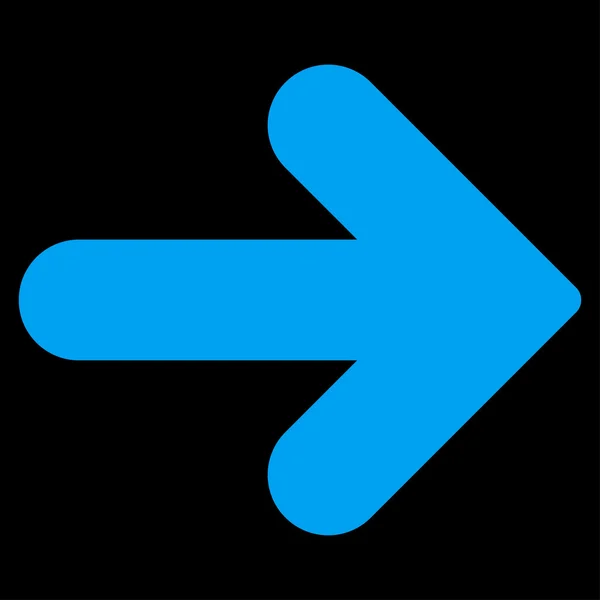 Nyíl jobbra sík kék színű ikon — Stock Vector