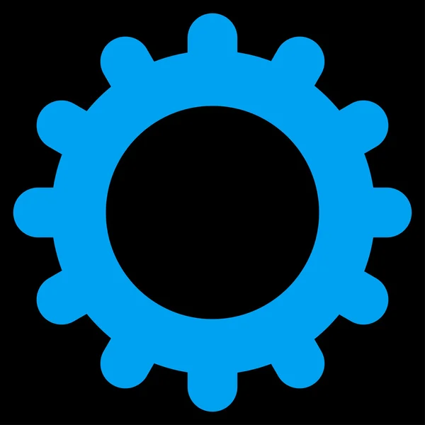 Icono de color azul plano engranaje — Archivo Imágenes Vectoriales