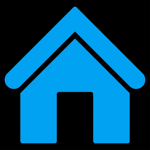 Σπίτι εικονίδιο επίπεδη μπλε χρώμα — Διανυσματικό Αρχείο