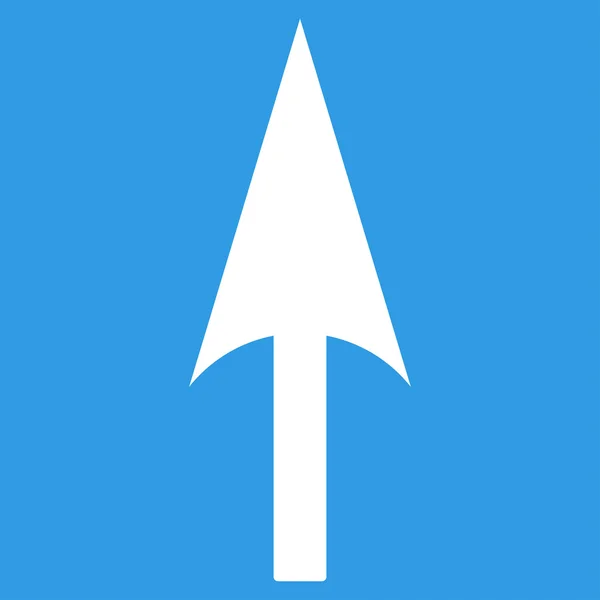Arrow Axis Y flat white color icon — Stock Vector