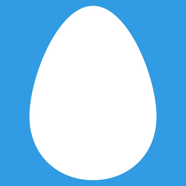 Uovo piatto icona di colore bianco — Vettoriale Stock
