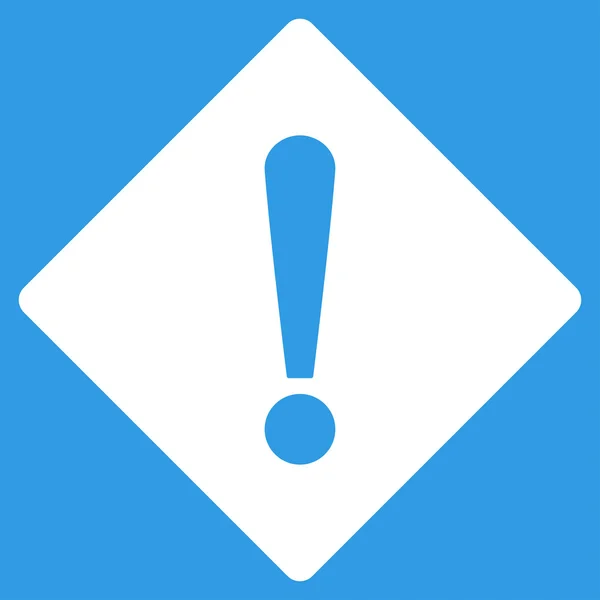 Icono de color blanco plano de error — Vector de stock