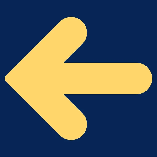 Arrow Left flat yellow color icon — Stock Vector