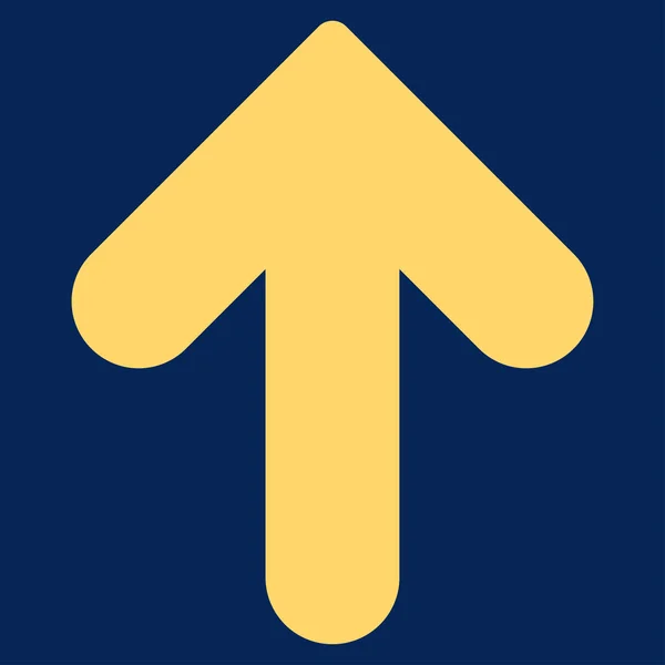 Flecha arriba plana icono de color amarillo — Archivo Imágenes Vectoriales