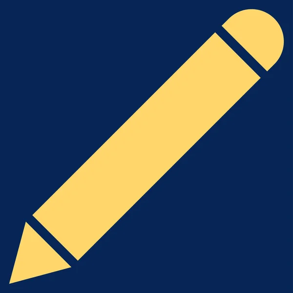 Kalem düz sarı renk simgesi — Stok Vektör