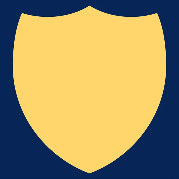 Bouclier plat icône de couleur jaune — Image vectorielle