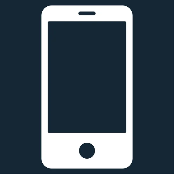 Smartphone flat white color icon — Stock Vector
