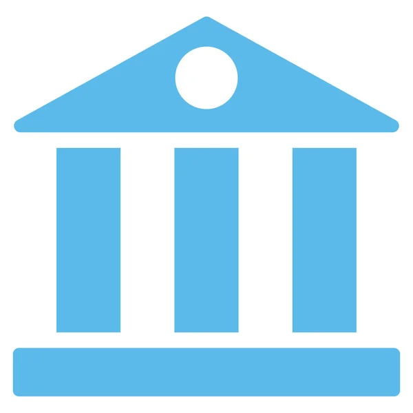銀行の平らな青い色のアイコン — ストックベクタ