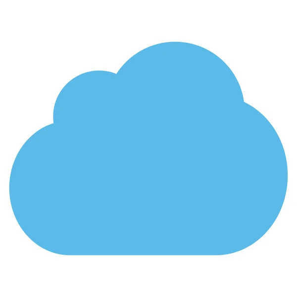 Σύννεφο επίπεδη μπλε εικονίδιο χρώμα — Διανυσματικό Αρχείο