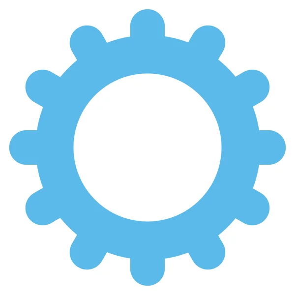 Icono de color azul plano engranaje — Vector de stock