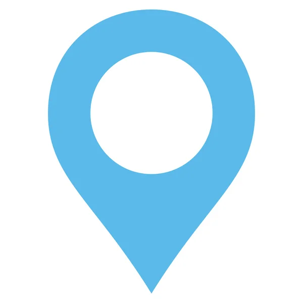 Mapa Marcador plano icono de color azul — Vector de stock
