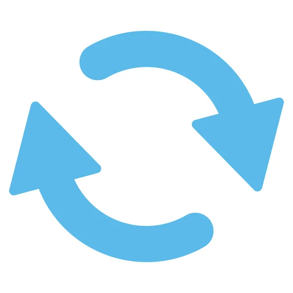 Rafraîchir icône de couleur bleue plate — Image vectorielle