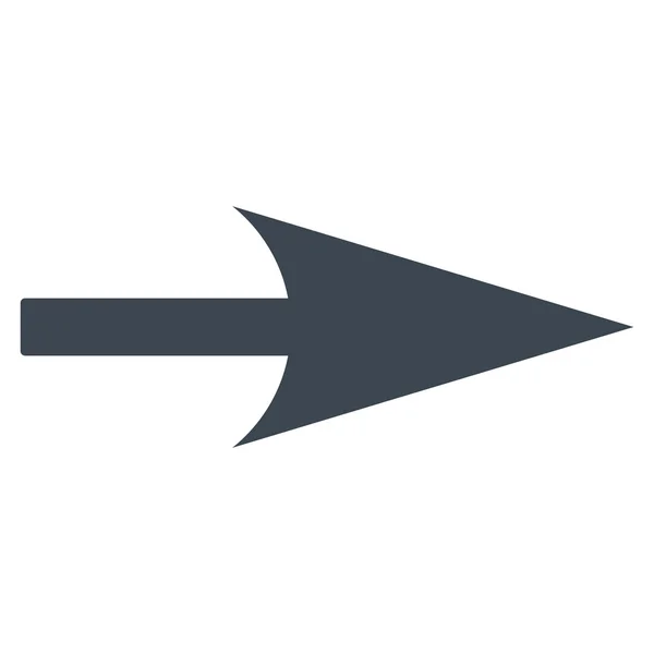 Flèche Axe X plat couleur bleue lisse icône — Image vectorielle