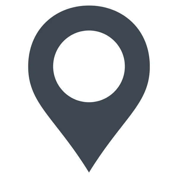 Mapa Marcador plano liso icono de color azul — Vector de stock