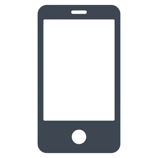 Smartphone liso ícone de cor azul lisa — Vetor de Stock