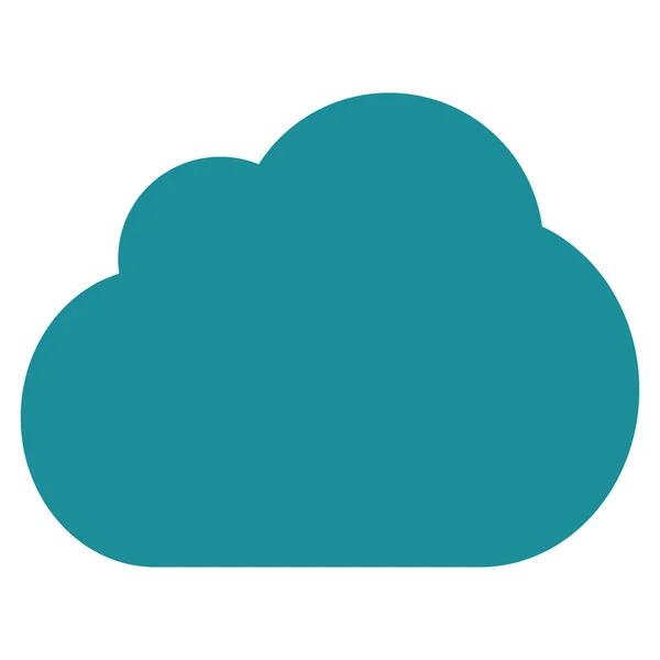 Felhő lapos lágy kék szín ikon — Stock Vector