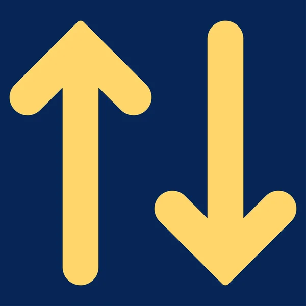 Flip Vertical plana ícone de cor amarela — Vetor de Stock