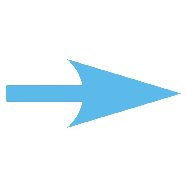 Arrow Axis X flat blue color icon — Stock Vector