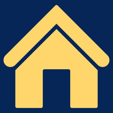 Ev düz sarı renk simgesini