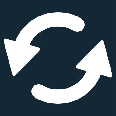 CCW düz beyaz renkli simge Yenile