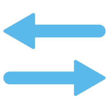 Oklar Exchange yatay düz mavi renk simgesi