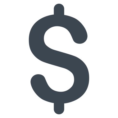 Doları düz düz mavi renk simgesi