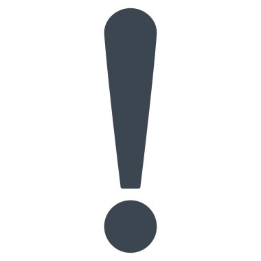 Ünlem işareti düzgün mavi renk simgesi düz