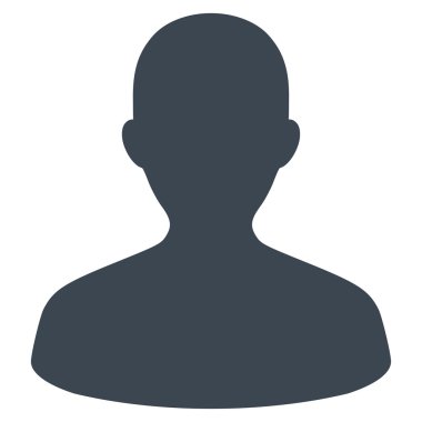 Kullanıcı düz düz mavi renk simgesi