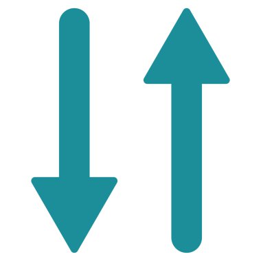 Oklar Exchange dikey düz yumuşak mavi renk simgesi