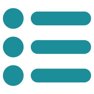 Öğeleri yumuşak mavi renk simgesi düz