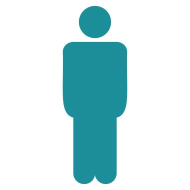 Adam düz yumuşak mavi renk simgesi